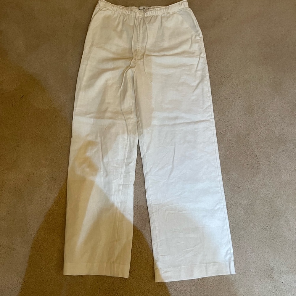 Abercrombie white linen pants